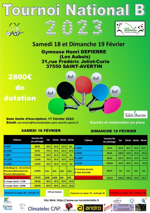 affiche tournoi National B 2022 18 et 19 février 2023 affiche tournoi National B 2022 18 et 19 février 2023